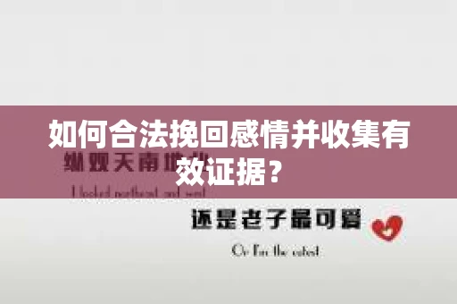 如何合法挽回感情并收集有效证据？