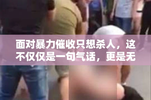 面对暴力催收只想杀人，这不仅仅是一句气话，更是无数借款人内心深处的恐惧。在这个看似光鲜亮丽的现代社会，暴力催收现象却如同毒瘤般蔓延，让人防不胜防。今天，我们就来聊聊这个沉重的话题，揭开暴力催收的冰山一角。