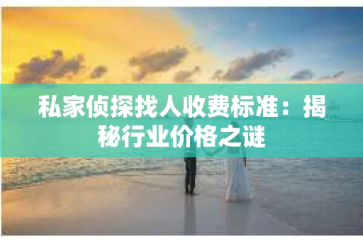 私家侦探找人收费标准：揭秘行业价格之谜