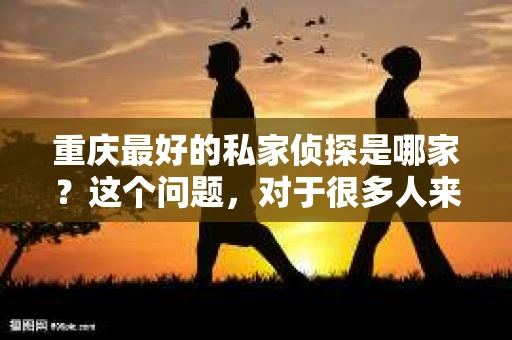 重庆最好的私家侦探是哪家？这个问题，对于很多人来说，可能是一个出于无奈的选择。在这个快节奏的社会，有些人可能因为婚姻、家庭、工作等原因，需要寻求私家侦探的帮助。那么，在重庆，哪家私家侦探是众人眼中的佼佼者呢？今天，我就来和大家聊聊这个话题。