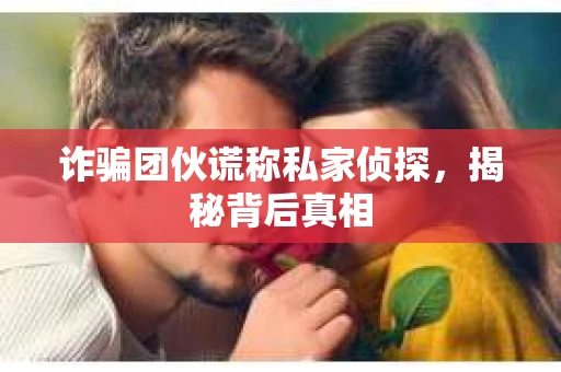 诈骗团伙谎称私家侦探，揭秘背后真相