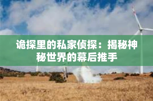 诡探里的私家侦探：揭秘神秘世界的幕后推手