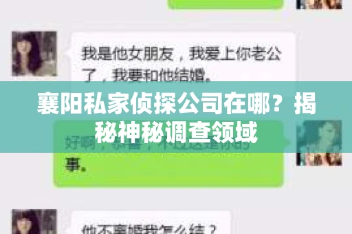襄阳私家侦探公司在哪？揭秘神秘调查领域