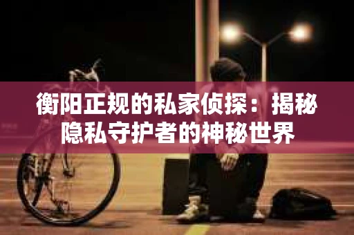衡阳正规的私家侦探：揭秘隐私守护者的神秘世界