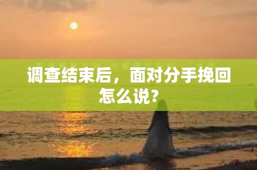 调查结束后，面对分手挽回怎么说？