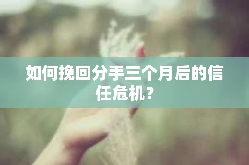 如何挽回分手三个月后的信任危机？