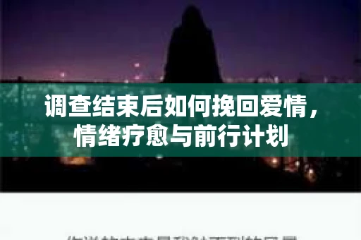 调查结束后如何挽回爱情，情绪疗愈与前行计划
