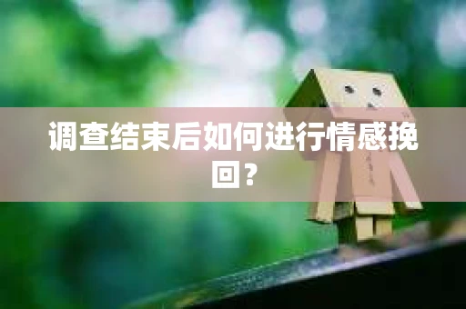 调查结束后如何进行情感挽回？