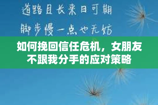 如何挽回信任危机，女朋友不跟我分手的应对策略